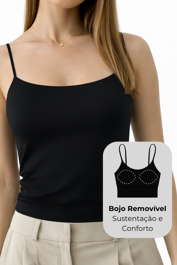 Regata BasicTech - Alça Fina Com Bojo Removível