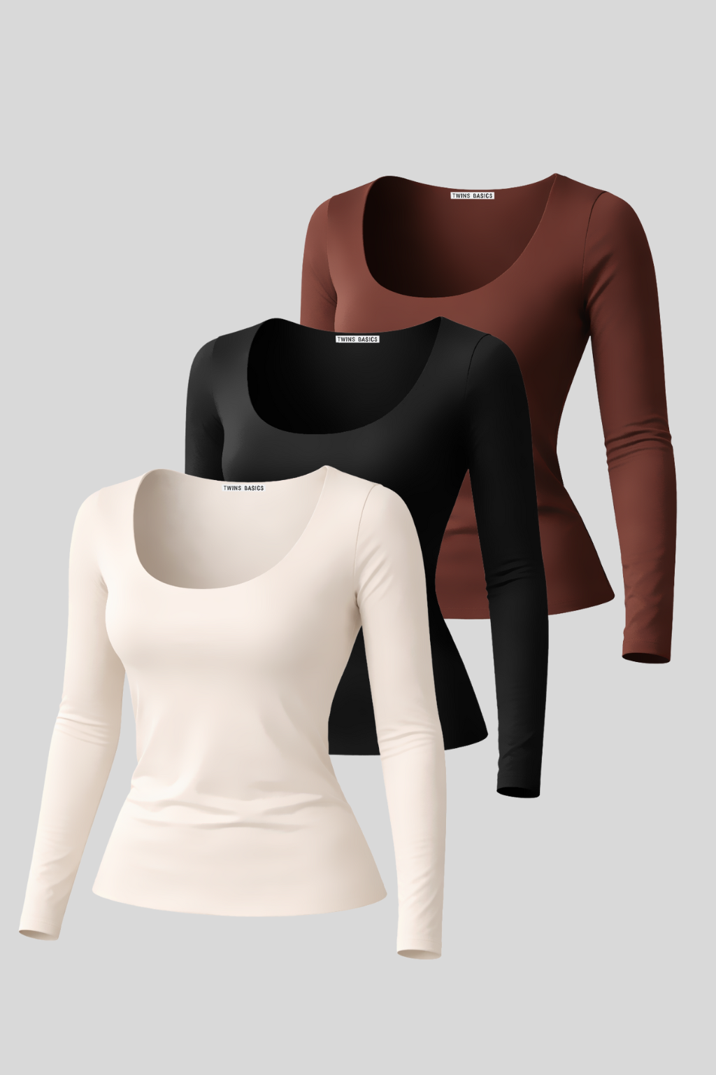 Kit 3 BasicSculp Long - Off White, Preta e Marrom