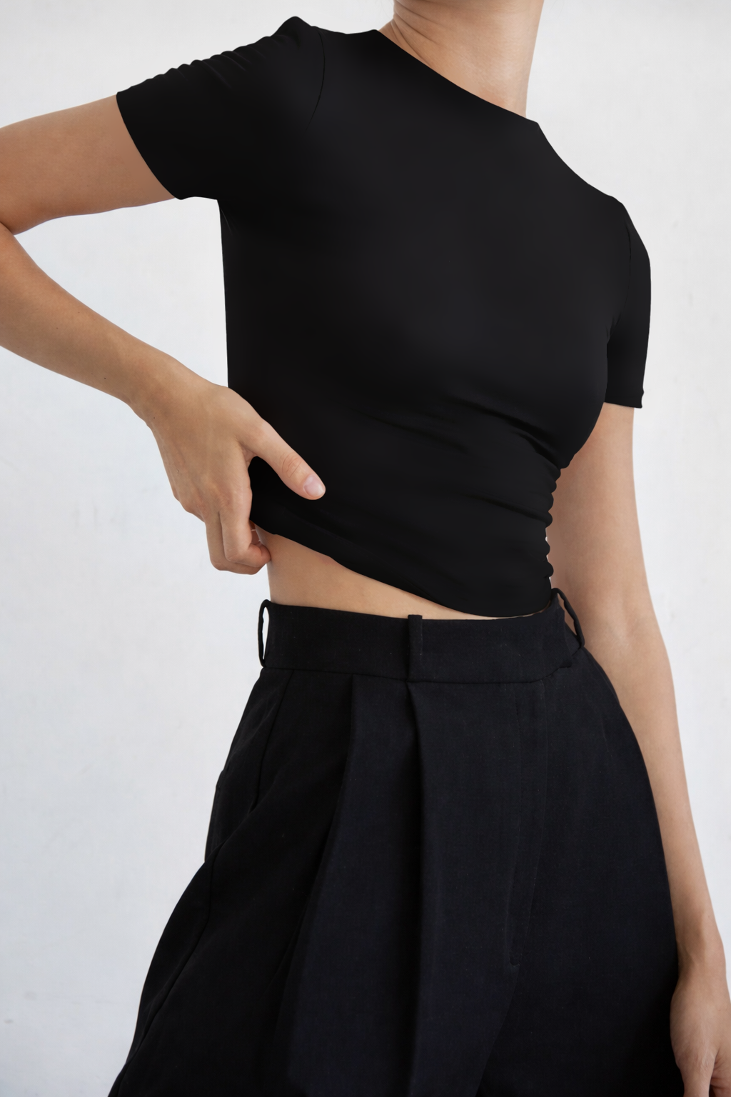 Kit 4 Blusas BasicSense - Off White, Preta, Cinza e Marrom