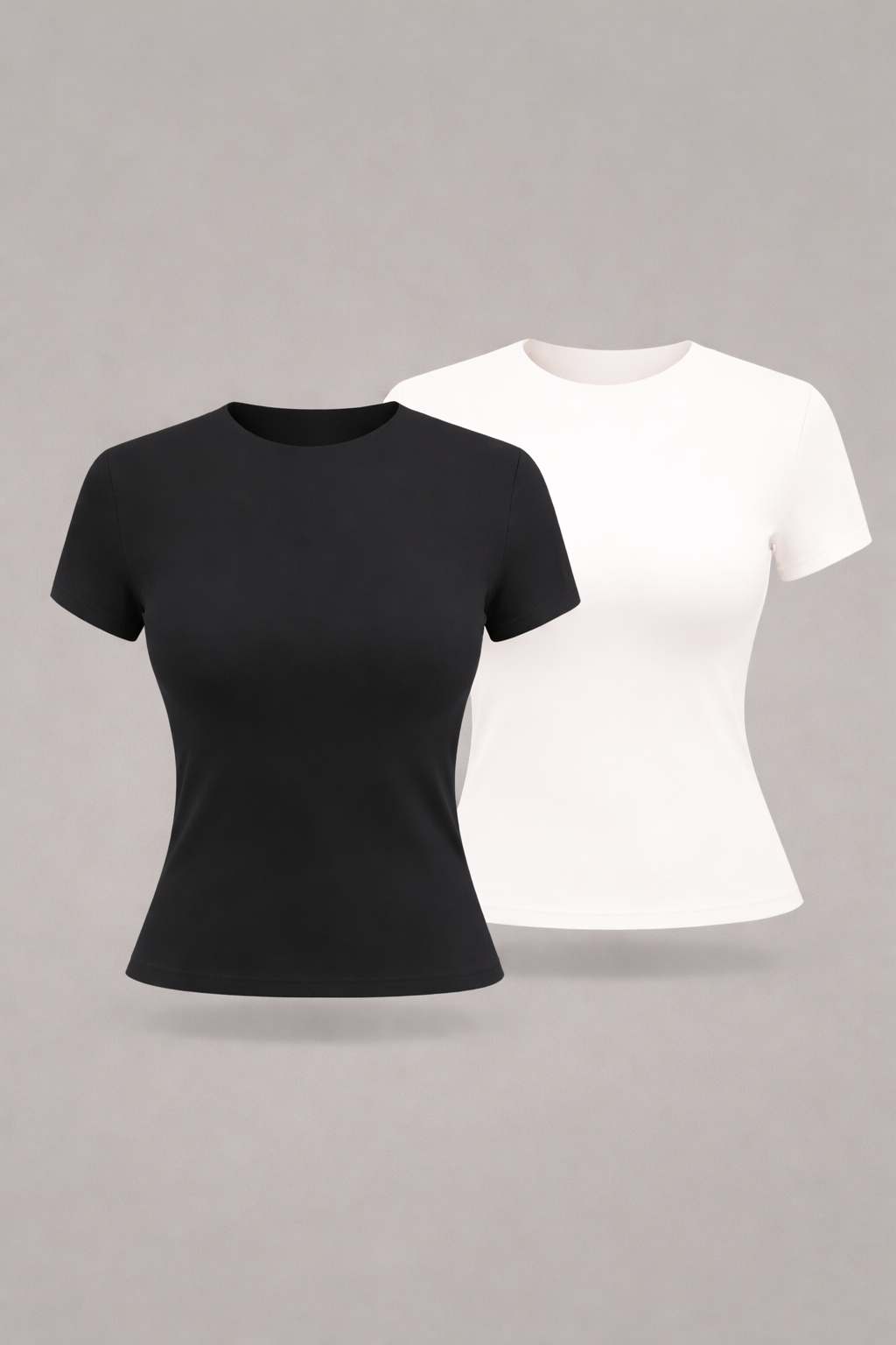 Kit 2 Blusas BasicSense - Preta e Off White