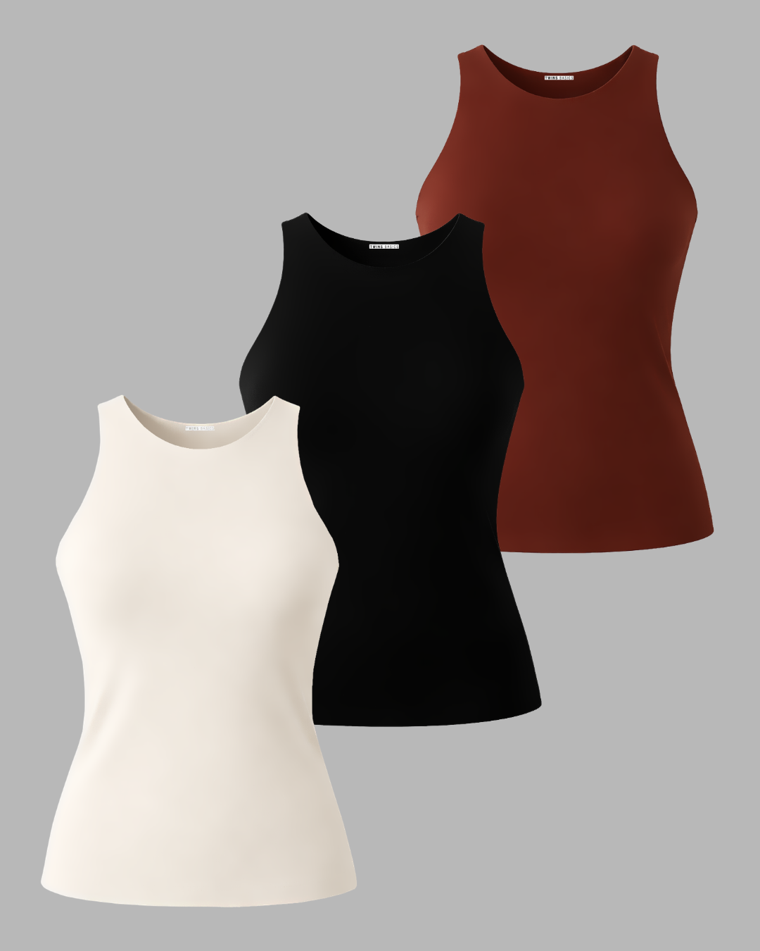 Kit 3 BasicCore - Off White, Preta e Marrom