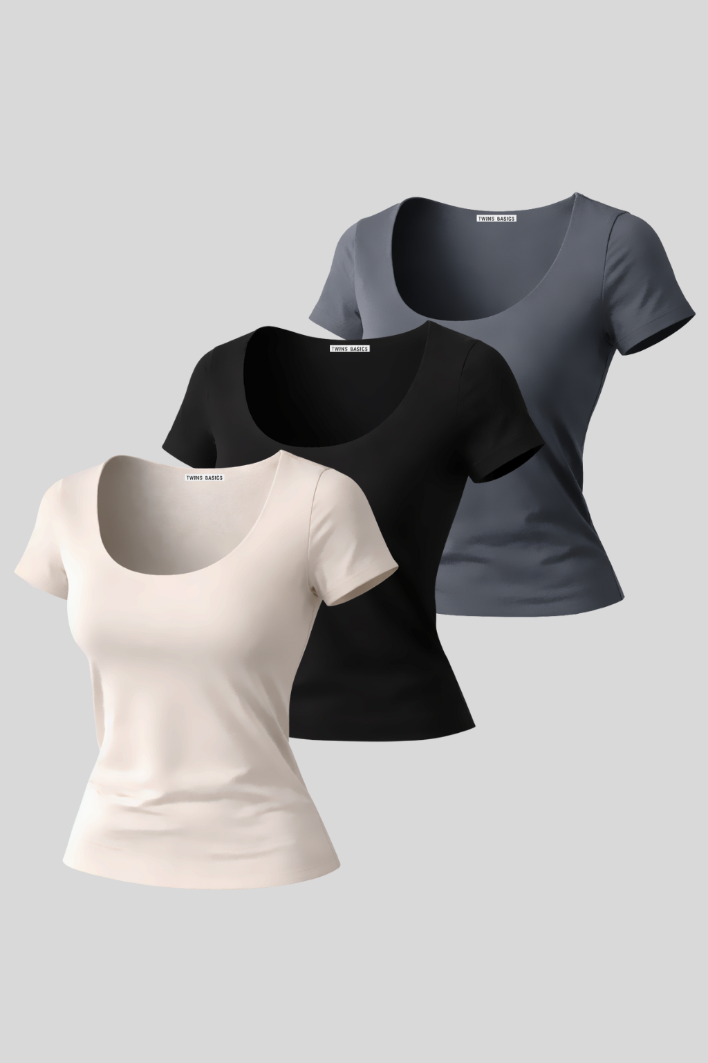 Kit 3 BasicSculp - Off White, Preta e Cinza